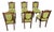 Rare Set Six Antique Victorian Dining Room Chairs Walnut For Sale