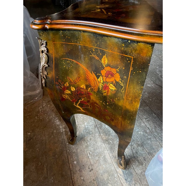 Wood Chinoserie Bombe Chest For Sale - Image 7 of 14