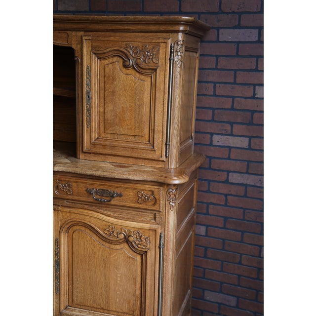 INCREDIBLE!! Antique French Oak Hutch. Magnificent in every way from the exquisite carved door panels, to the sweet...