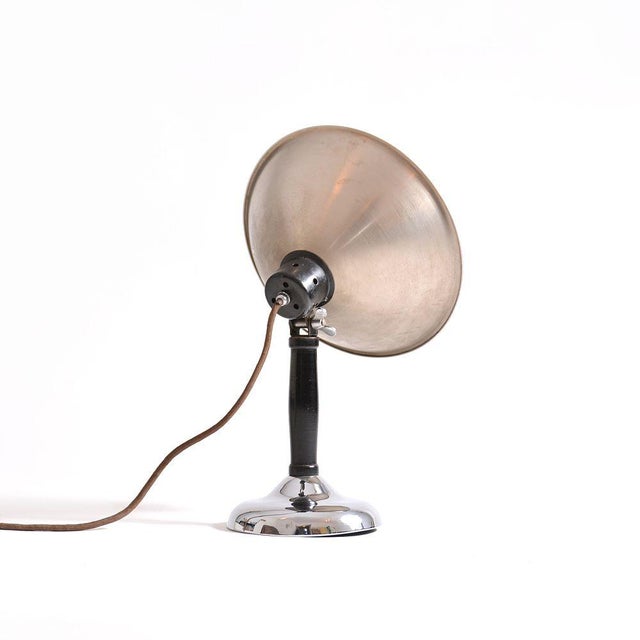 Art Deco Table Lamp in Chrome, Czechoslovakia, 1920s For Sale - Image 4 of 6