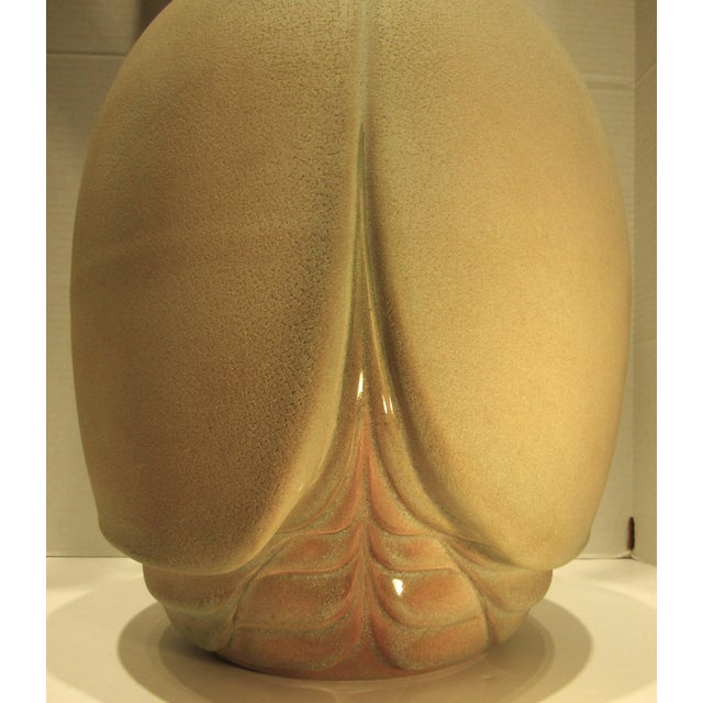 Large and Rare Porcelain Lidded Vessel / Pot Signed Wayne Fischer Circa 1980s For Sale - Image 9 of 17