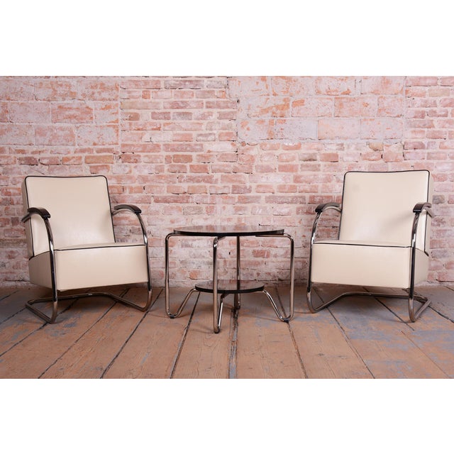 Bauhaus Leather FN21 Armchairs from Mücke-Melder, Czech, 1930s, Set of 2 For Sale - Image 18 of 18