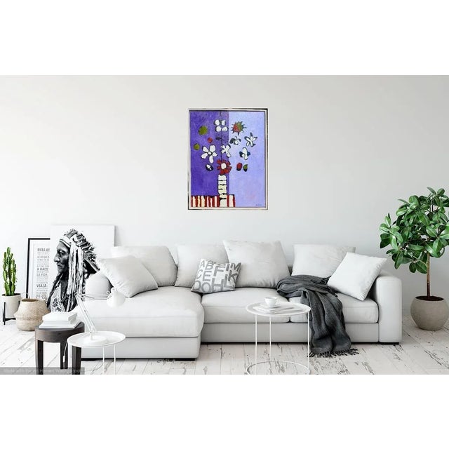 Vase in Violet- Large Oil Painting by Martha Holden For Sale In Los Angeles - Image 6 of 6