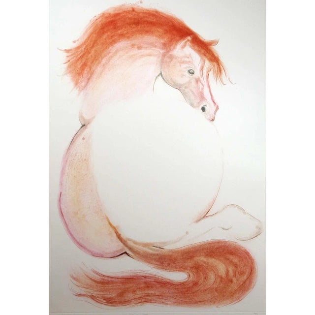 "Resting Filly" by William Papas Limited Edition Etching Art Print on Rives Paper Hand signed by the artist Paper Size:...