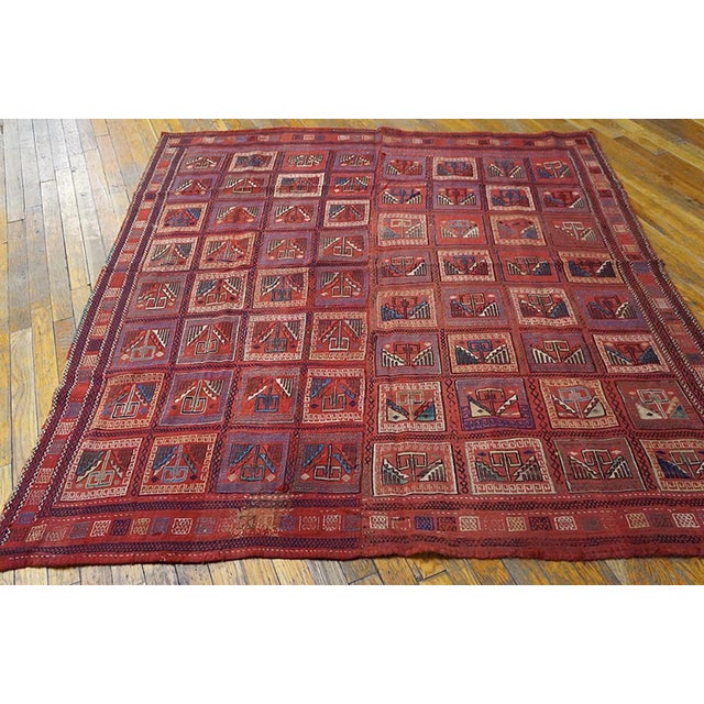 19th Century Caucasian Verneh Flat-Weave Carpet ( 5'8" x 6'4" - 173 x 193 )