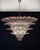 Palmette ceiling light made by 163 Murano pink glasses in a gold metal frame. Murano blown glass in a traditional way....
