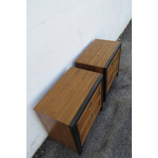 Late 20th Century Hollywood Regency Nightstands End Bedside Tables a Pair For Sale - Image 10 of 18