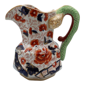 English Early 20th Century Mason's Ironstone Hydra Handle Pitcher