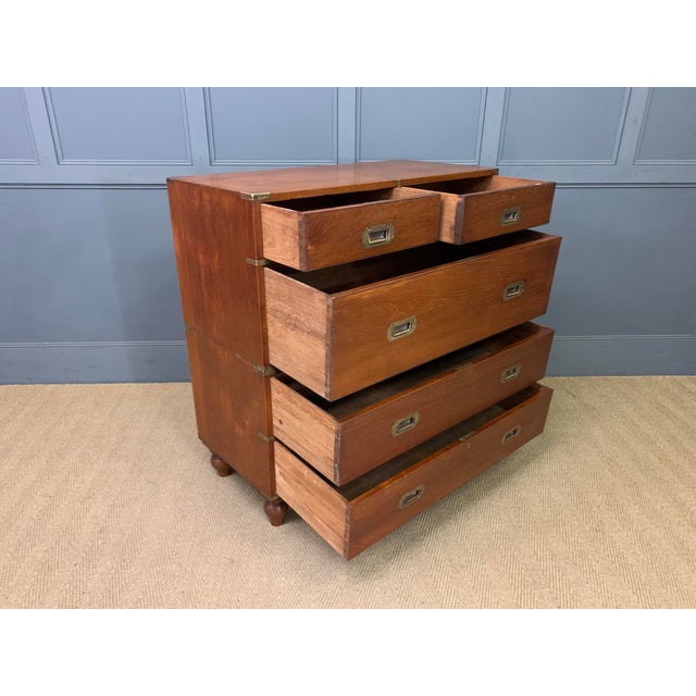 Victorian Teak Military Chest by Army & Navy, 1885 For Sale - Image 12 of 16