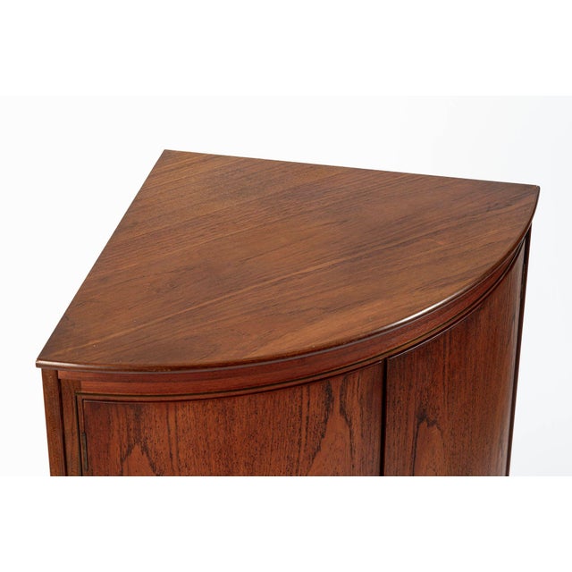 Mid-Century Danish Modern Teak Corner Bar or Storage Cabinet 1960s Selling as-Is For Sale - Image 14 of 14
