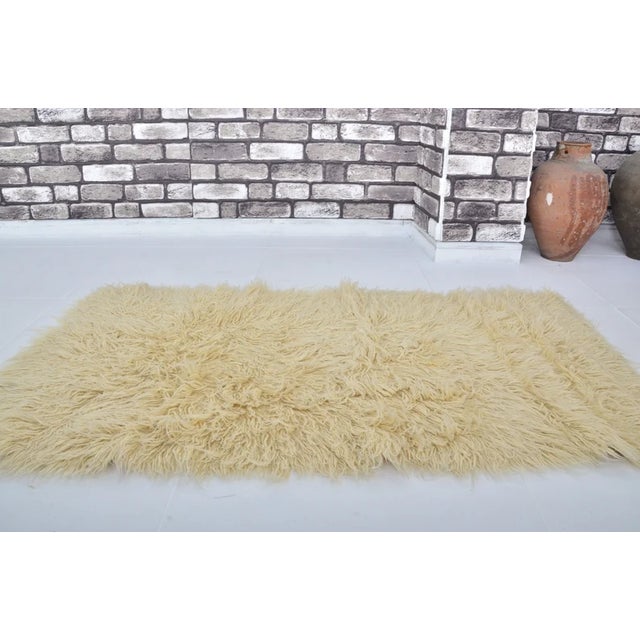 Vintage Turkish Tülü Shag Rug For Sale - Image 9 of 10
