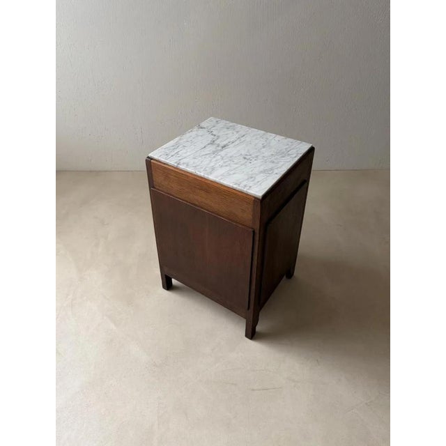 Art Deco Bedside Table with Marble Top For Sale - Image 10 of 16