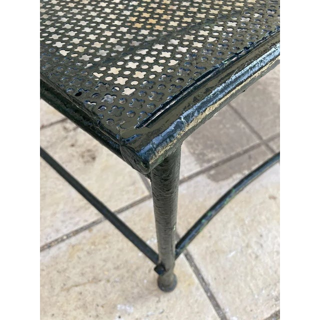 French Green Garden Bench, 1940s For Sale - Image 4 of 7