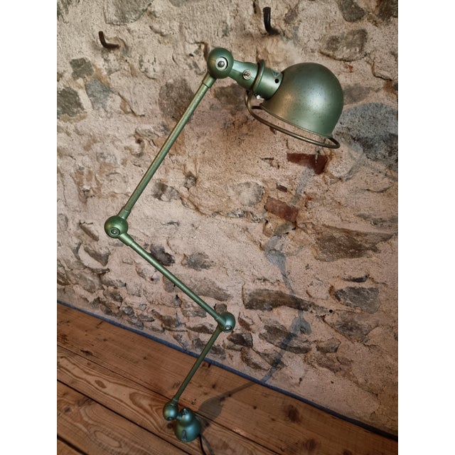 Vintage French Industrial Lamp in Green by Jean-Louis Domecq for Jieldé, 1960s For Sale - Image 15 of 18
