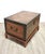 Early 20th Century Early 20th Century Chinese Yangjiang Lacquered Leather Trunk Chest With Calligraphy For Sale - Image 5 of 15
