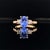 2010s Diamond Blue Sapphire Ring 14k Gold Women 1.67 TCW Certified, Size 6.25 For Sale - Image 5 of 8