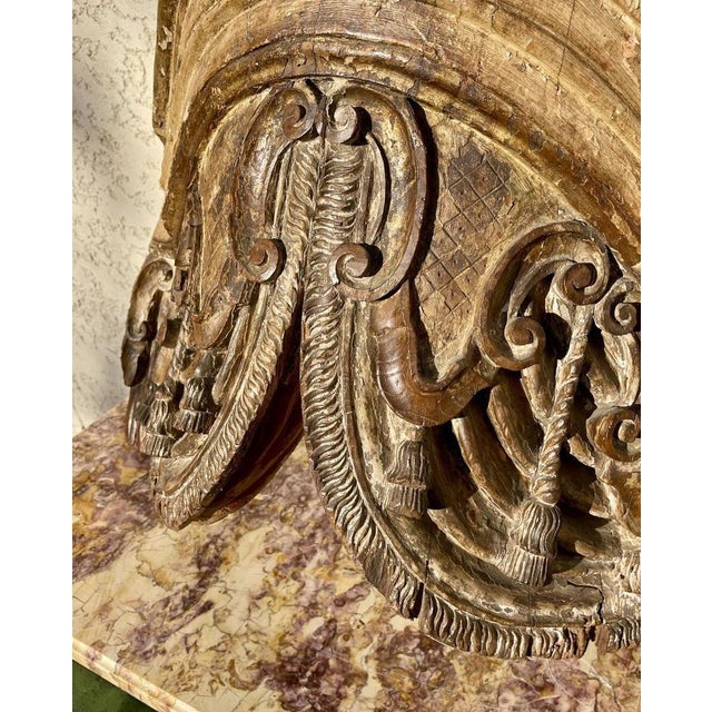 17th Century Carved Wooden Throne Canopy For Sale - Image 6 of 13