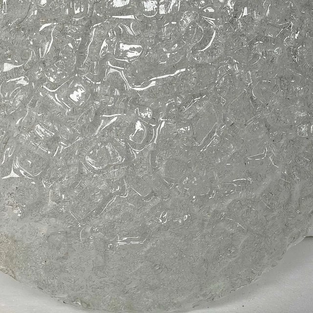 Mid-Century Modern Vintage Swedish Mid Century Brass and Glass Two-Light Ceiling Light For Sale - Image 3 of 9