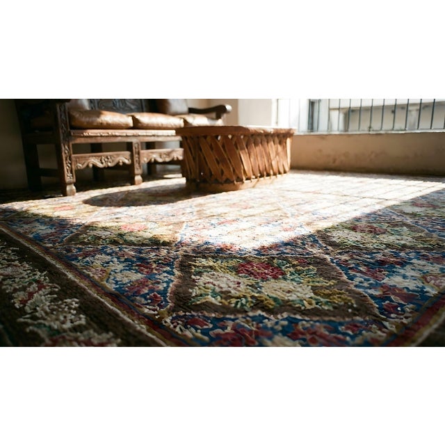 19th Century English Needlepoint Carpet ( 7'6" x 9'3" - 230 x 282 ) For Sale - Image 12 of 14