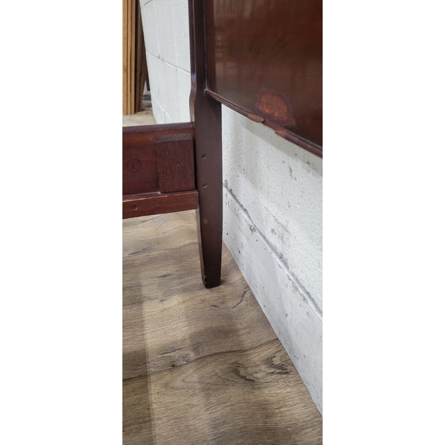 Vintage Twin Size Cherry Sleigh Bed For Sale - Image 11 of 11