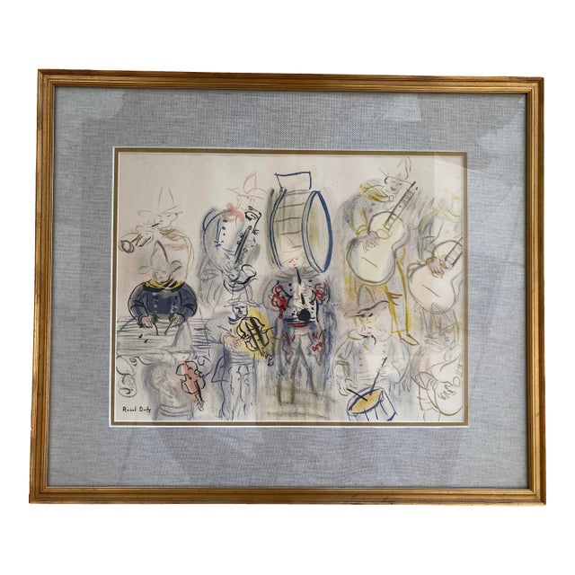 Raoul Dufy Hand Colored Illustration Pochoir From the Estate of Cz Guest For Sale