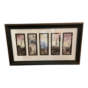 1970s Original Watercolor Paintings of Scenes of Salzburg, Framed