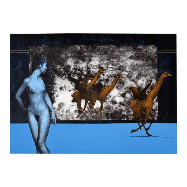 One In, Two Out Serigraph by Robert Malone For Sale