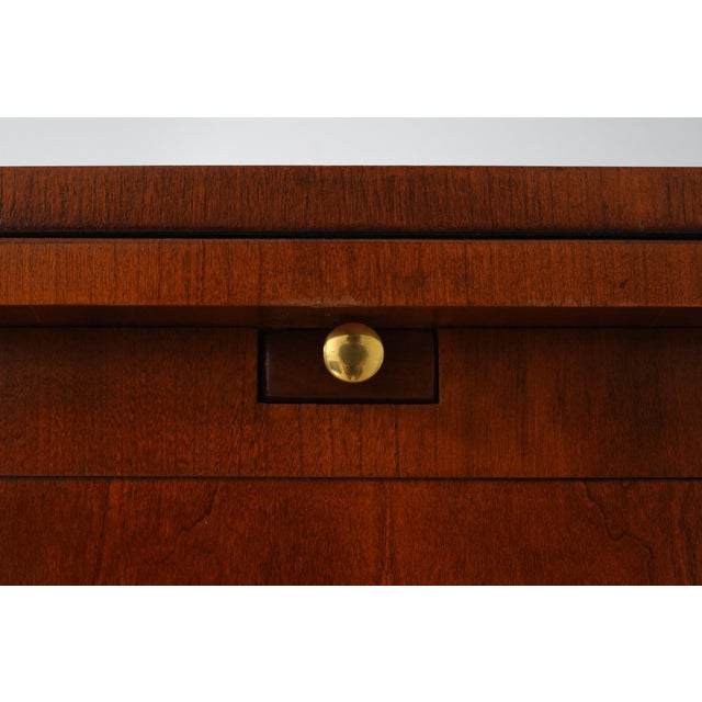 Baker French Empire Cherry Flip Top Bar Cabinet For Sale - Image 12 of 18