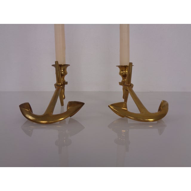 Maritime Anchor Candlesticks in Brass, Germany, 1960s, Set of 2 For Sale - Image 15 of 18