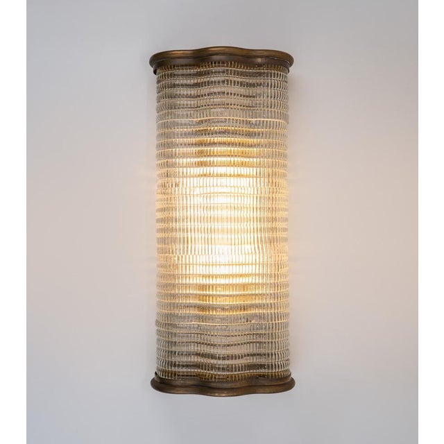 Mid-Century Modern Large Art Deco Venini Murano Glass Wall Lamp 1950s attributed to Carlo Scarpa for Venini For Sale - Image 3 of 10