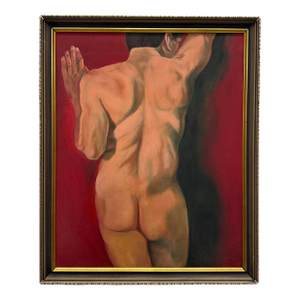 Vintage Malte Nude Torso Painting
