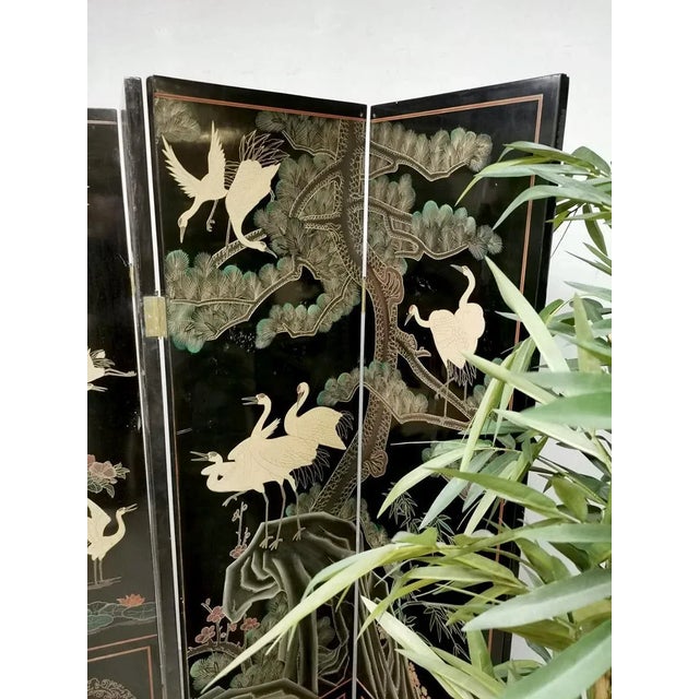Beautiful find! This original vintage Chinese-style Asian room divider is an absolute eye-catcher. Adorned with...