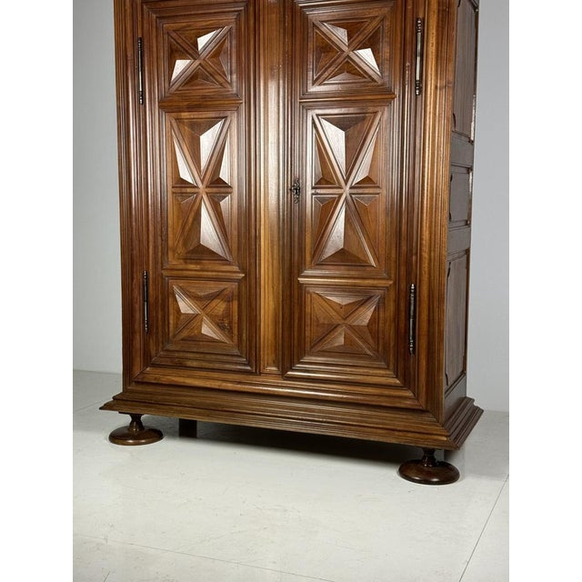 Burgundy Walnut Wardrobe, 1700s For Sale - Image 9 of 18