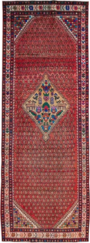 Vintage Persian Malayer Rug – Size: 3' 6" X 9' 5"