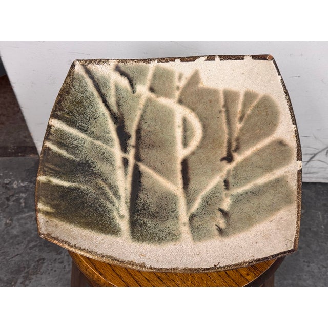 Ceramic Organic Modern Ceramic Footed Bowl, Vintage For Sale - Image 7 of 12