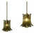 Lulu and Georgia Green Glass Pendant Lights - a Pair For Sale