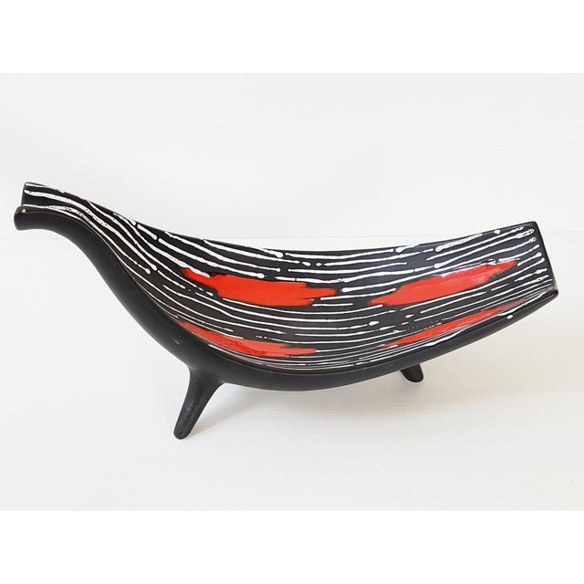 Mid-Century Modern Zoomorphic Ceramic Fruit Bowl by Gabriel Fourmaintraux Desvres, 1950 For Sale - Image 3 of 8