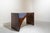 1980s French Postmodern Dressing Table in Walnut Wood and Lilac Leather., 1980s For Sale - Image 5 of 16