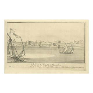 Norden & Tuscher, Alexandria Harbor, 1755, Engraving, Paper For Sale