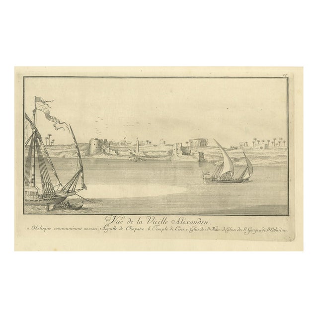 Norden & Tuscher, Alexandria Harbor, 1755, Engraving, Paper For Sale