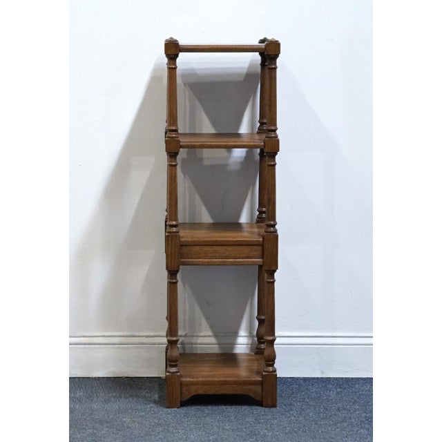 Pennsylvania House Pennsylvania House Solid Oak Rustic European Style 12" Square Tiered Shelf / Etagere For Sale - Image 4 of 8