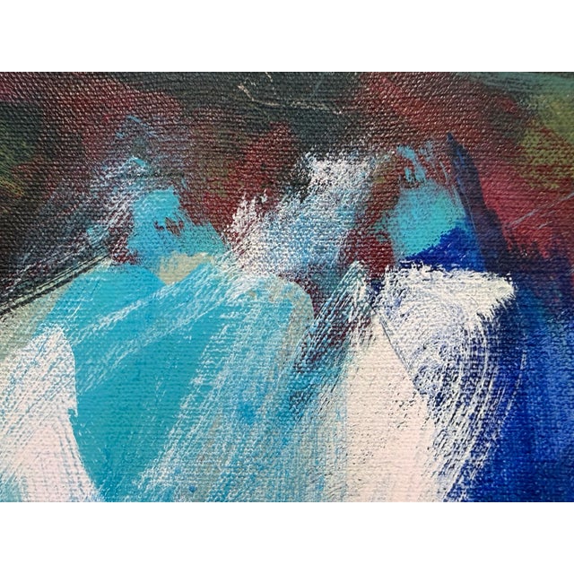Textile John Fooks Abstract on Canvas Painting, Circa 2025 For Sale - Image 7 of 12