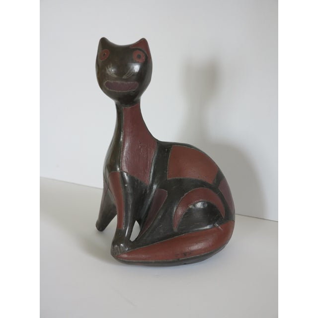 Mid-Century Ceramic Pottery Cat by Manuel Felguerez Barra For Sale In New York - Image 6 of 9
