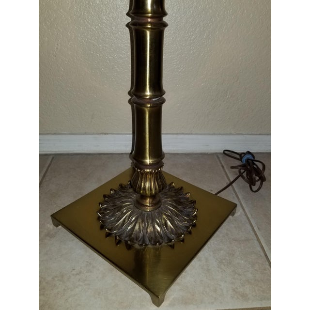Stiffel Hollywood Regency Brass and Glass Floor Lamp Table Chairish