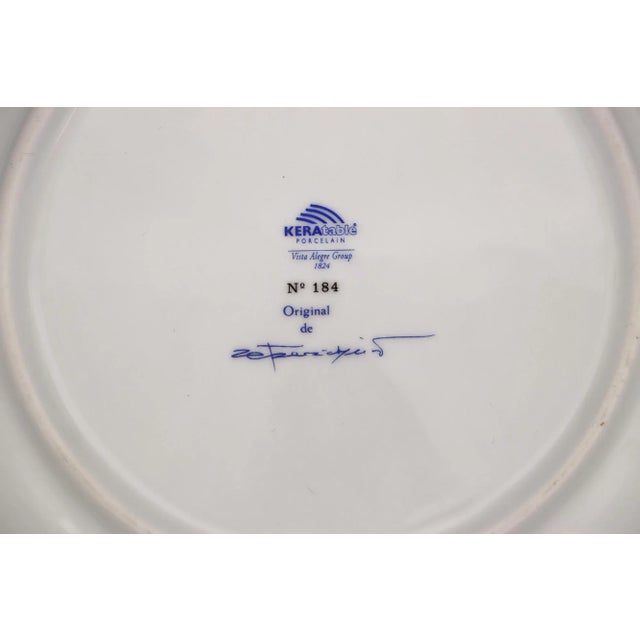 1970s Portuguese Modernist Porcelain Wall Plate, Vista Alegre, Portugal For Sale - Image 10 of 11