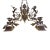 Coat of Arms Crest Wrought Iron Chandelier Light Fixture Hand Made Spanish Design Old World Castle For Sale
