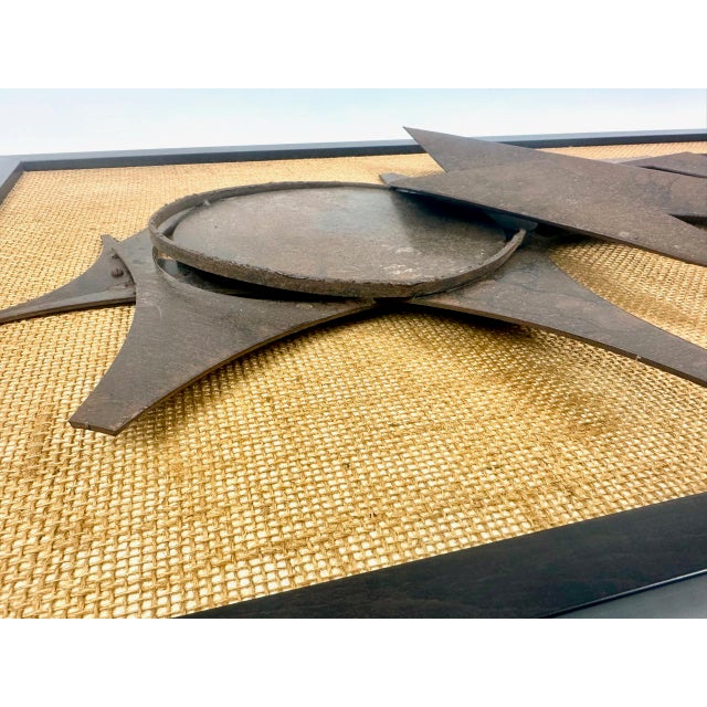 Brutalist Framed Relief attributed to Henrik Horst, 1984 For Sale - Image 4 of 11