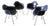 Set of 4 Navy Blue Fiberglass Eames Shell Armchairs for Herman MIller C. 1960s For Sale