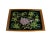 Wood Vintage Embroidered Velvet Jewel Coasters and a Serving Tray Under Glass in Wooden Frame - 7 Pieces For Sale - Image 7 of 12