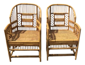 Pair of Vintage Calif-Asia Brighton Pavilion Rattan Chairs